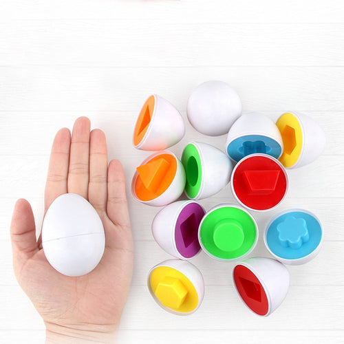 6Pcs Infant Baby Toys Puzzle Game Educational Toys Recognize Color Shape Kids Egg Toy Toddler Matching Toy Funny Children's Gift