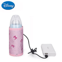 Load image into Gallery viewer, DISNEY Baby Bottle Warmer bebes USB Heating Keep Warm Baby Bottle aquecedor de mamadeira